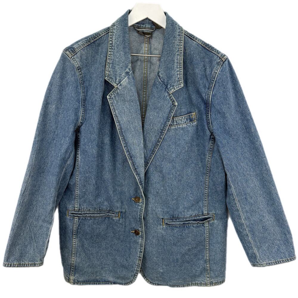 Vintage Denim Two Button Blazer - Women's Size 12